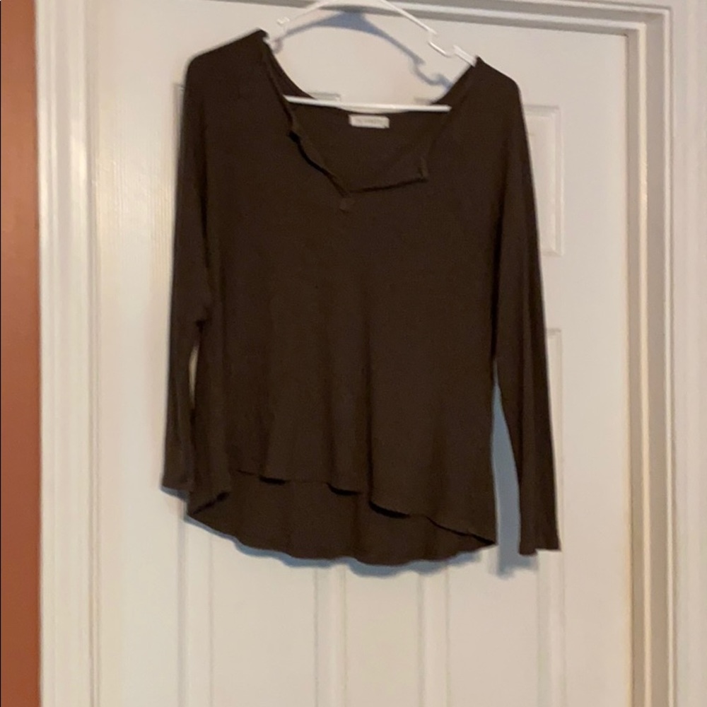 Olive green long sleeved shirt